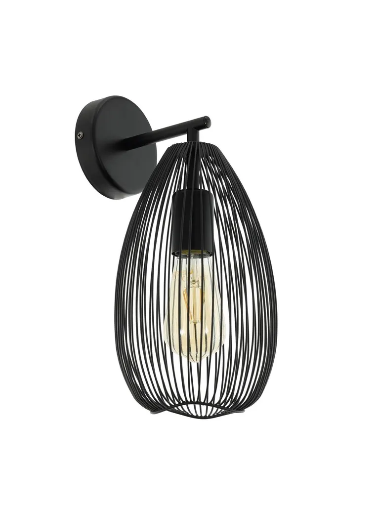 Lampe de murale clevedon 1X60W E27 H350 noir