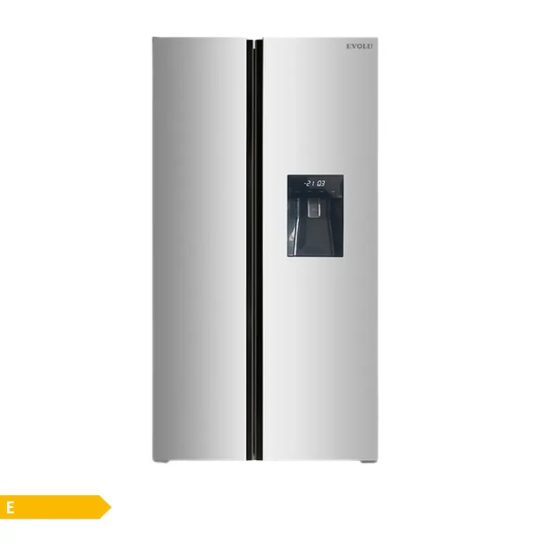 Réfrigérateur américain Side by Side 432L, gris