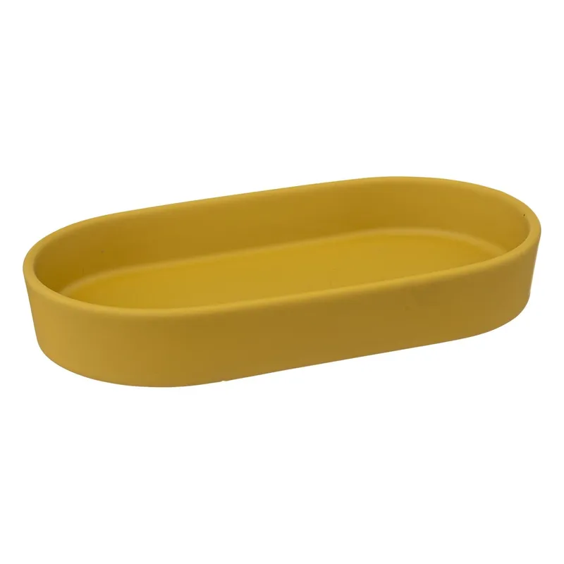 Porte savon rubber 19.3X10.6X3CM jaune