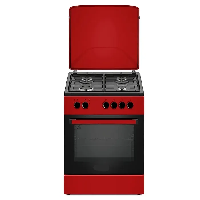 Gazinière 4 feux mixtes Fiesta four électrique Rouge
