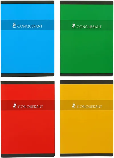 Cahier agrafé Conquérant 24×32 cm, 96 pages 70 g quadrillé 5×5