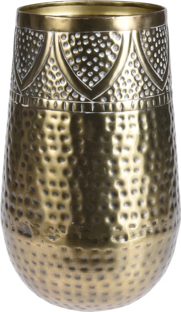 Vase decorative 19X19X30CM en metal dore