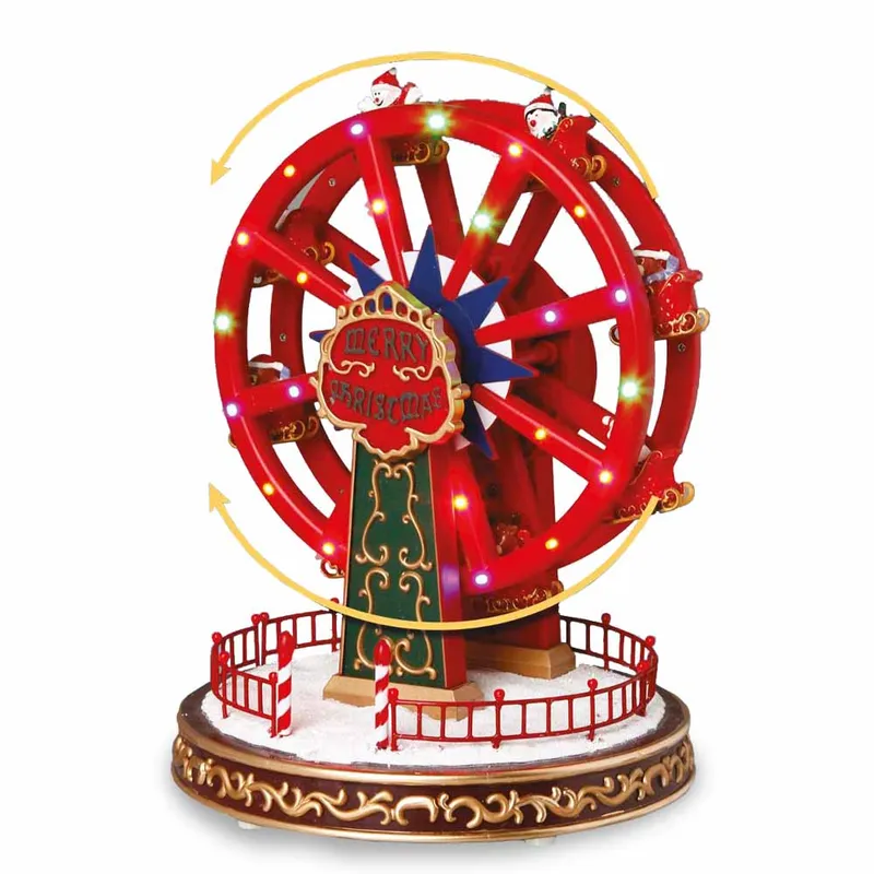 Manège grande roue lumineuse à pile – Décoration festive