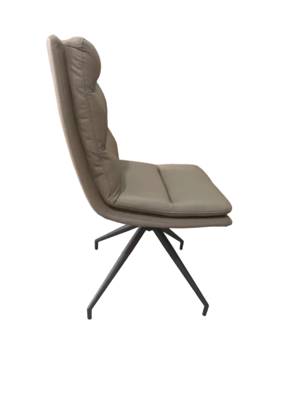 Chaise pivotante en cuir – Coloris café – CHAISE-CY532