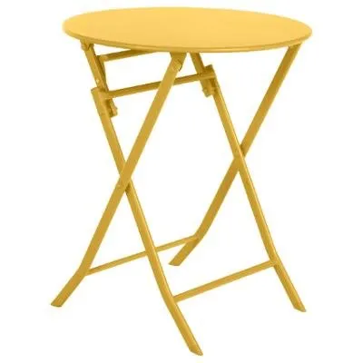 Table à manger ronde Greensboro moutarde 2 personnes