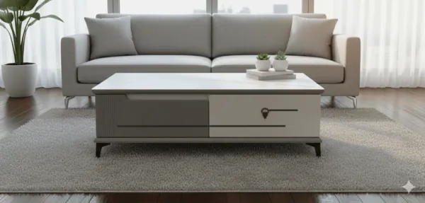 Table basse B10-120 grand plateau 120×60×40 cm
