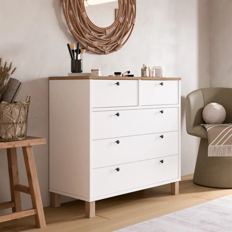Commode 3 tiroirs coloris blanc – ND3-SW-COMM