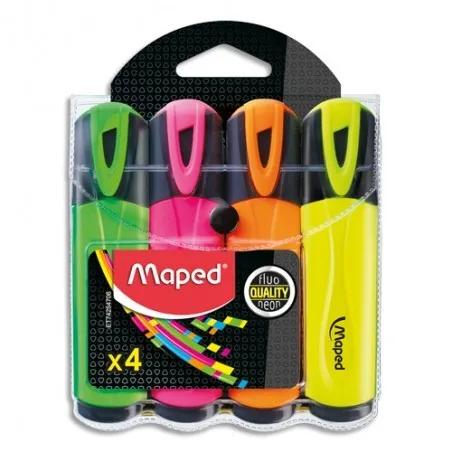 Lot de 4 surligneurs fluo Fluo'Peps Classic – Maped