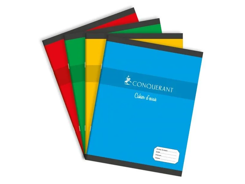 Cahier d'essais agrafé Conquérant Seyès 17×22 cm 96 pages 60 g