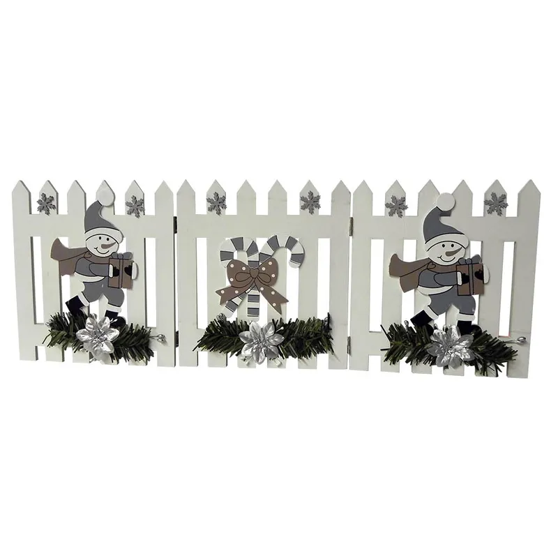 Barrière décorative pour sapin de Noël – coloris blanc
