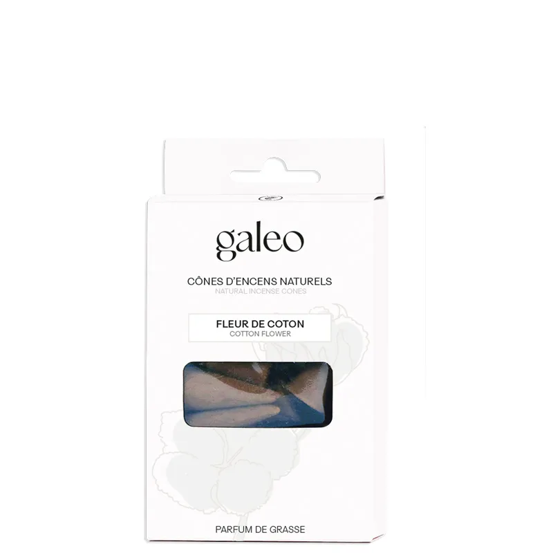 Pochette 10 cones encens fleur coton