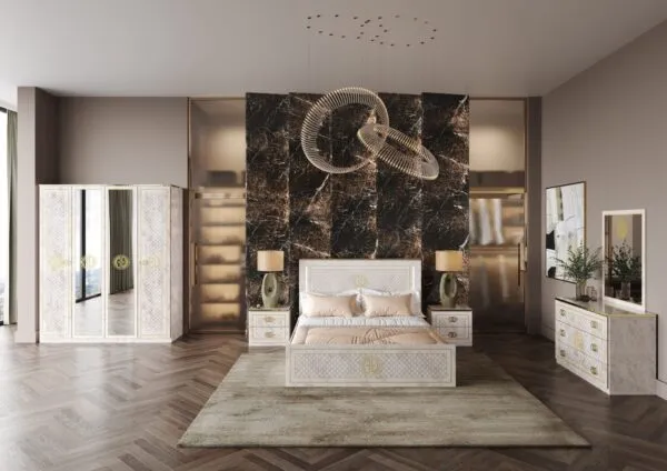 Chambre à coucher complète lit 160×200 avec sommier