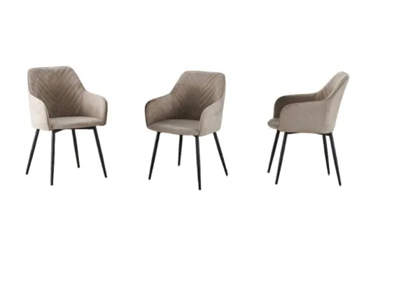 Chaise en velours gris B521
