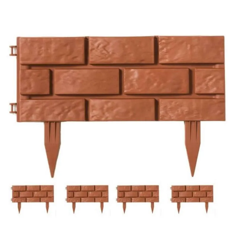 Bordurettes de jardin imitation brique – Lot de 4