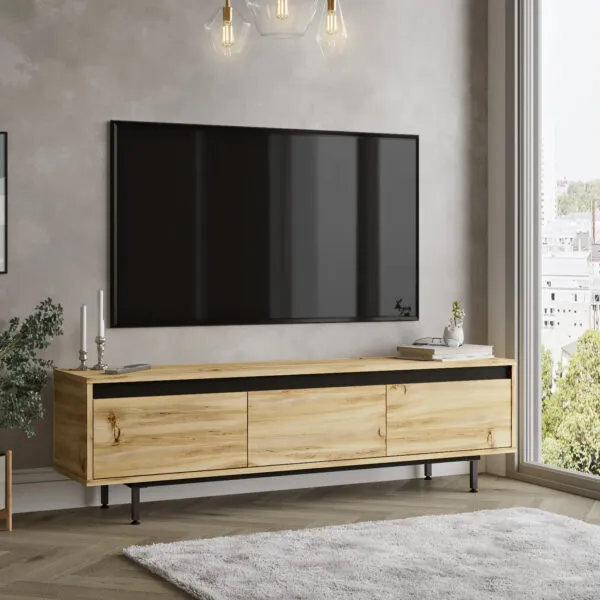 Meuble TV compact avec rangement