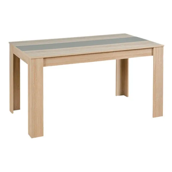 Table a manger Domus reversible taupe/blanc 135x80x75 cm