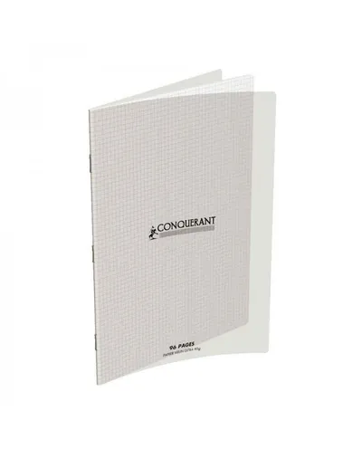 Cahier Conquérant 24×32 cm, 96 pages petits carreaux 5 mm, couverture polypro