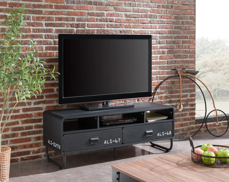 Meuble TV style industriel noir
