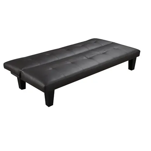Canapé clic-clac convertible 5 pieds noir 165×71×69 cm