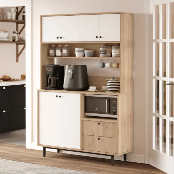 Meuble de cuisine chêne blanc 120×29,2×180 cm