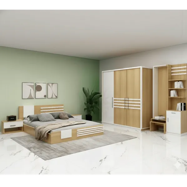 Chambre a coucher ul25be0040 lit160/2chevet/coif +armoire