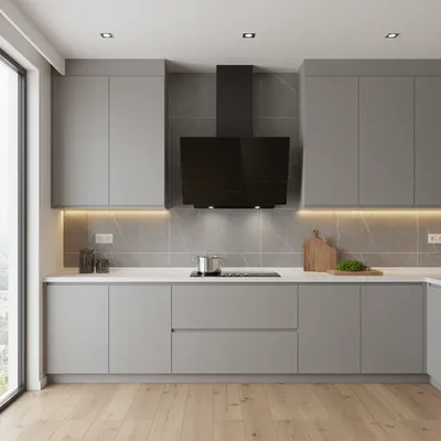 Hotte aspirante inclinée  CUISINAM Noire CHWB-1220-600