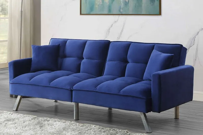 Banquette-lit Janett bleue