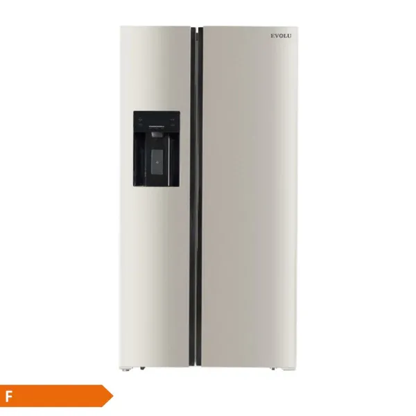 Réfrigérateur américain Evolu 556 L side by side – Distributeur eau/glace – Inox