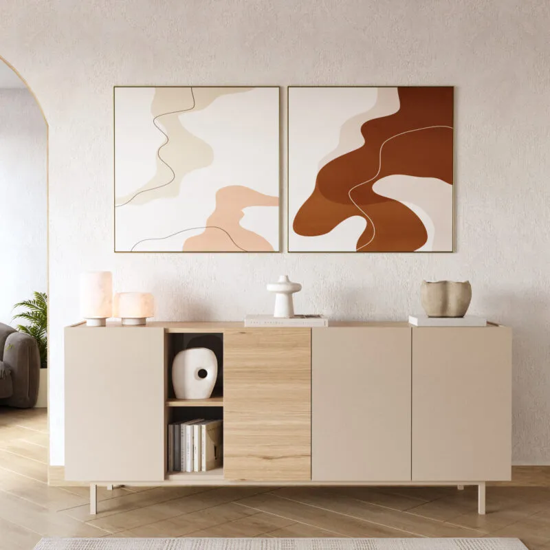 Buffet 2 portes et tiroirs – 180×42×76 cm – SD5-CS-BUFFET