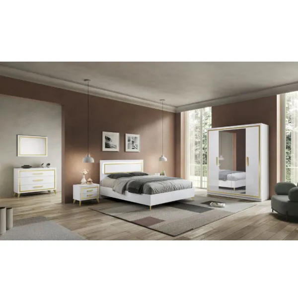 Chambre complète Gold lit 160×200 cm
