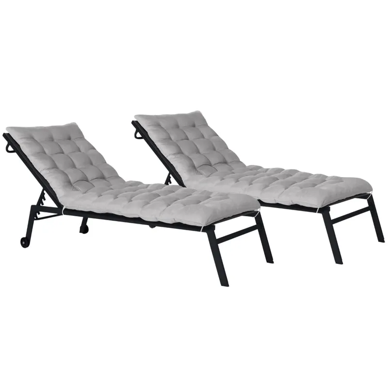 Coussins universels pour bain de soleil gris