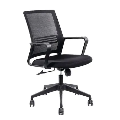 Chaise de bureau noire avec accoudoirs