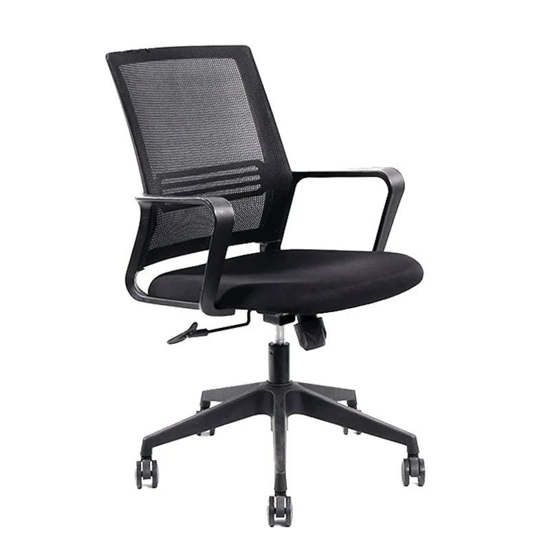 Chaise de bureau noire avec accoudoirs