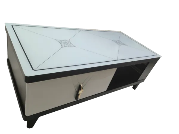Table basse blanc et noir