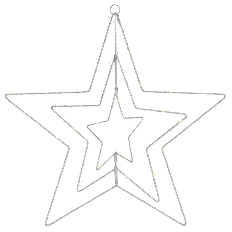 Étoile décorative triple articulée 50 LED