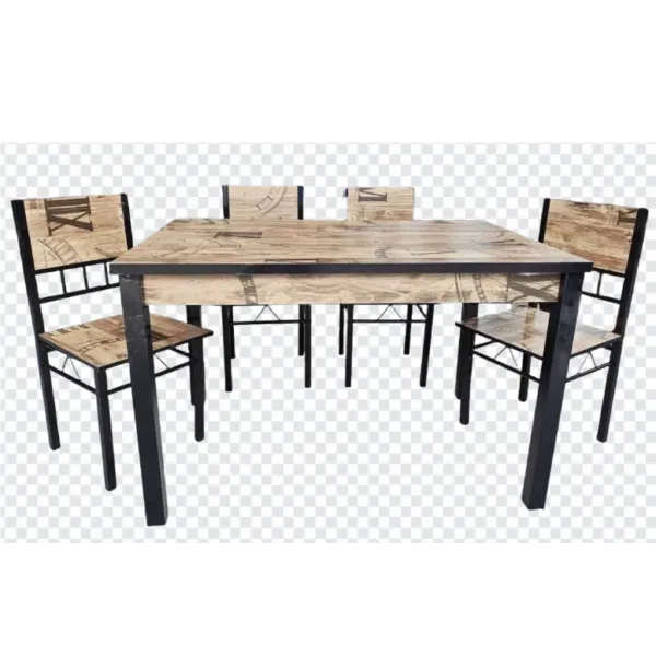 Table a manger MF009 + 4 chaises 120x70x76 cm