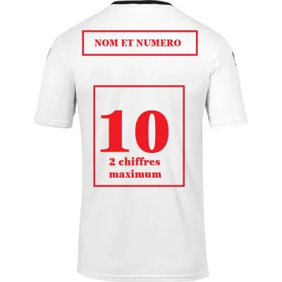 Flocage au dos : nom et numéro