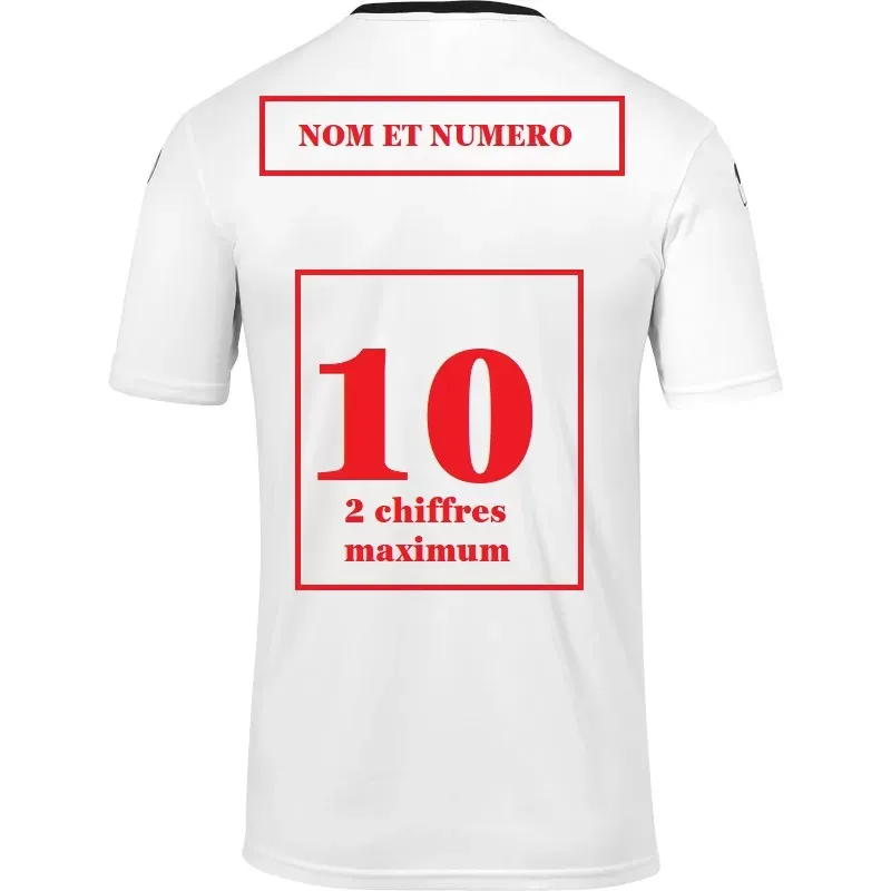 Flocage au dos : nom et numéro
