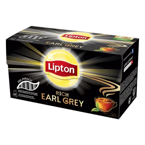 Thé noir Earl Grey bergamote Lipton 25 sachets
