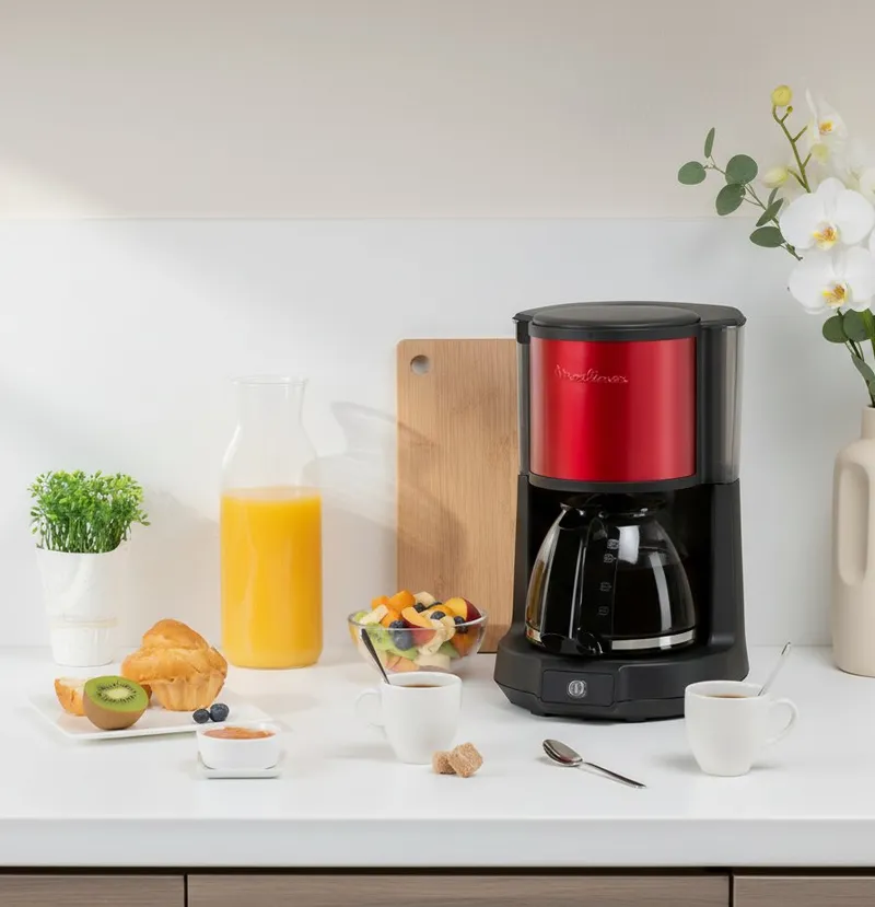 Cafetière filtre Moulinex Subito 1000W, 1.25L, anti-gouttes