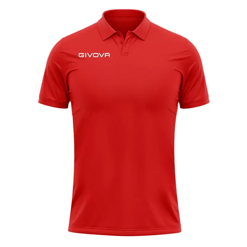 Polo piqué coton Givova Summer, rouge