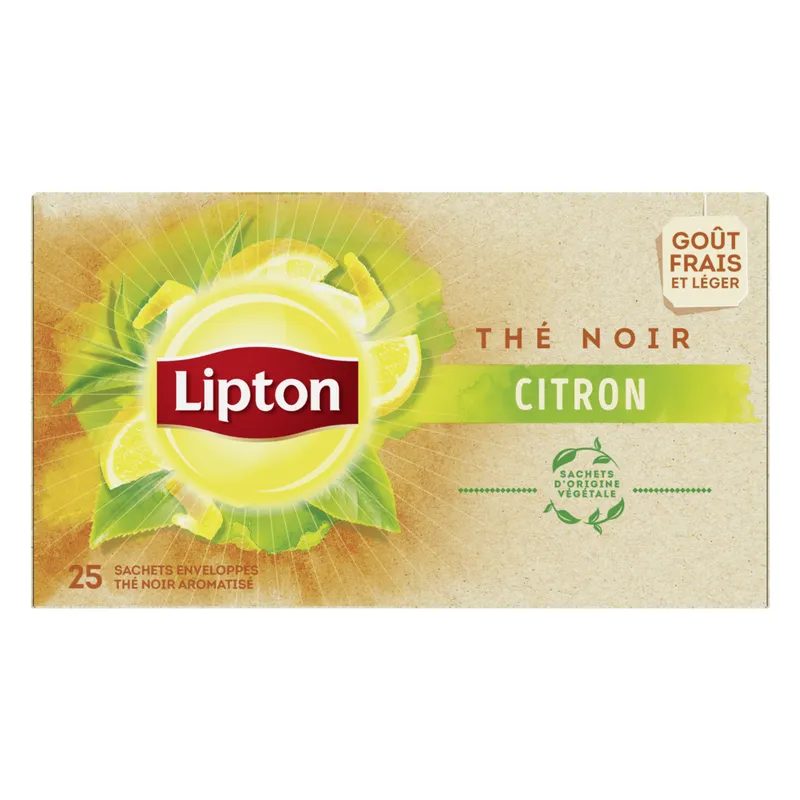 Thé noir au citron Lipton 25 sachets