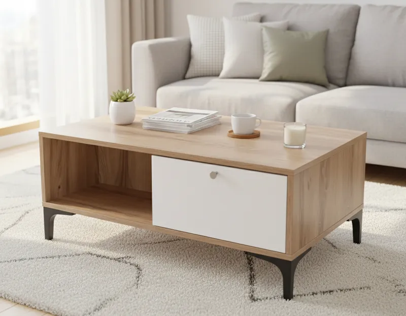 Table basse Hallstadt – design épuré pour salon