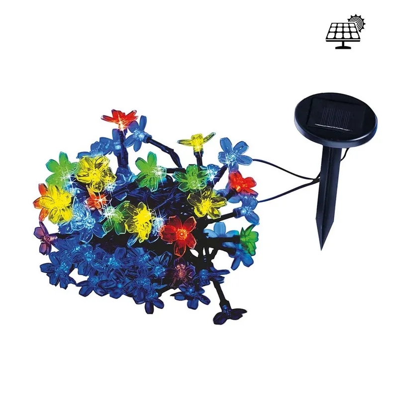 Guirlande solaire décorative motif marguerites – éclairage extérieur solaire