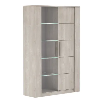 Vitrine Antibes 1 porte, 4 étagères verre