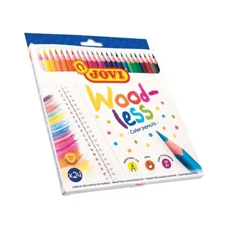 Étui de 24 crayons de couleur triangulaires Jovi Woodfree