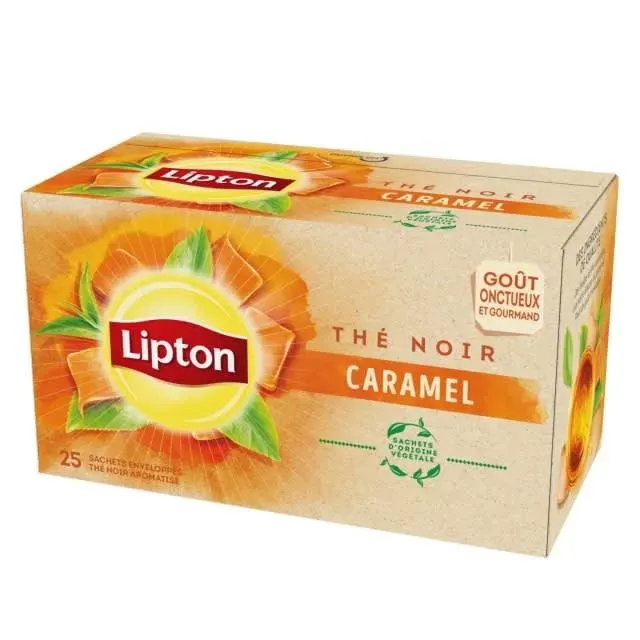 Thé noir au caramel Lipton 25 sachets