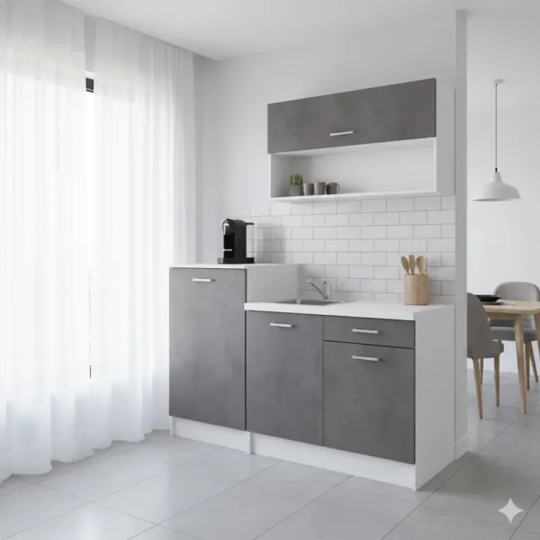 Cuisine Smart 160 cm finition béton