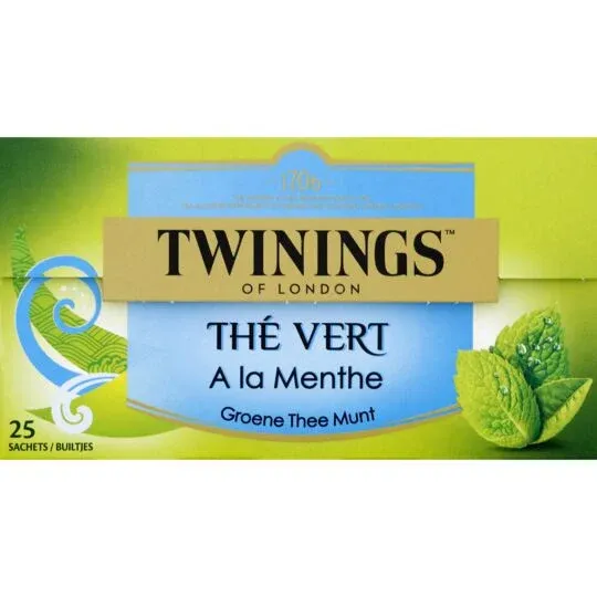 Thé vert à la menthe Twinings 25 sachets