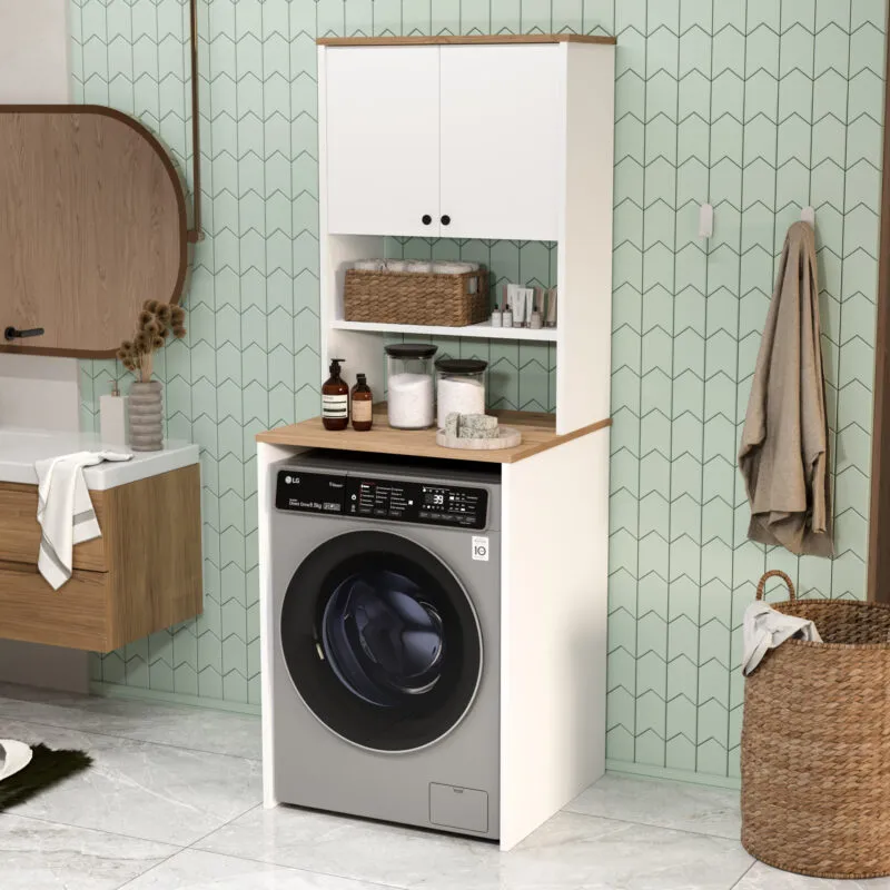 Meuble colonne pour machine à laver – 61 × 183 cm – ND11-SW-ARM